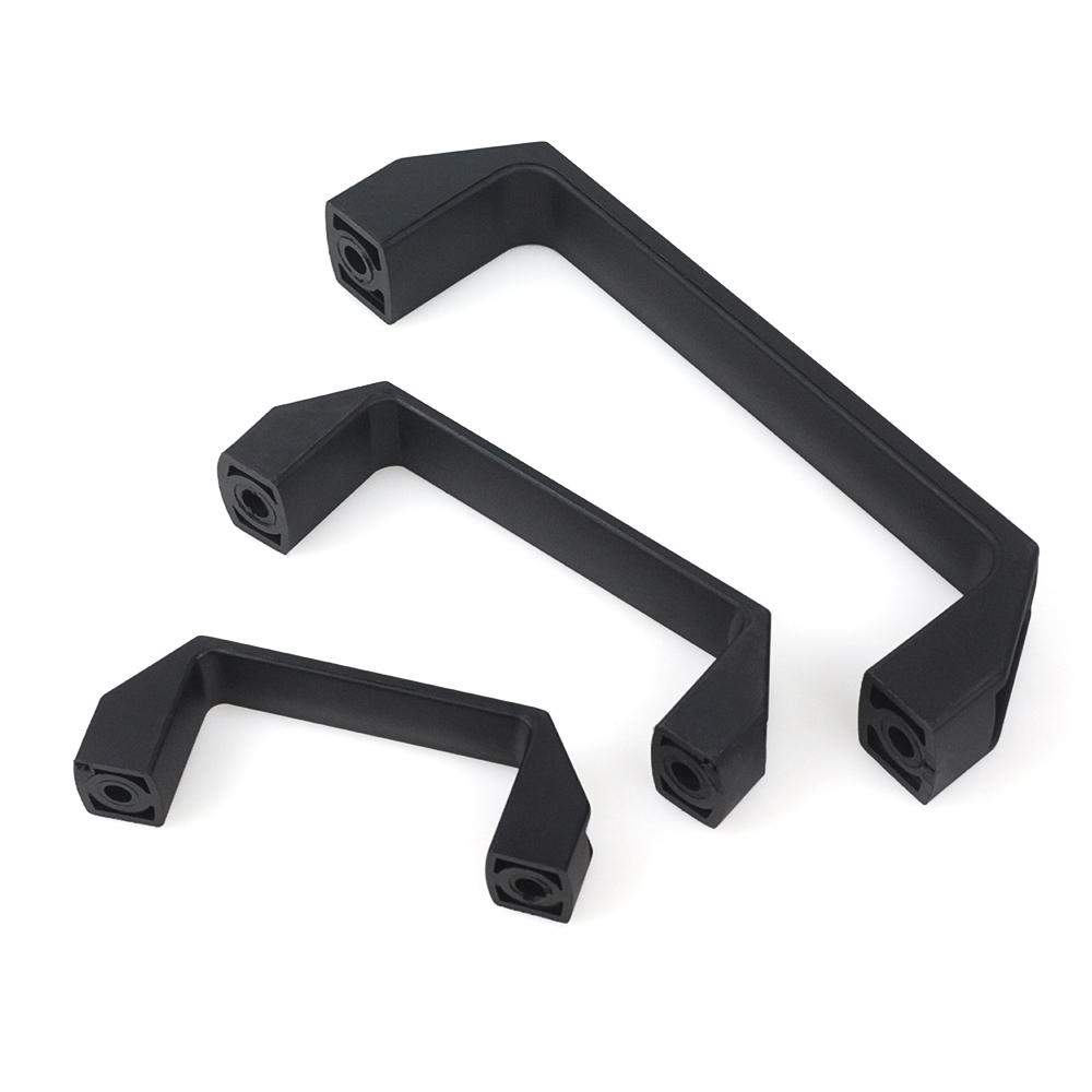 V Slot Aluminum Extrusion - Manija de puerta negra con ranura