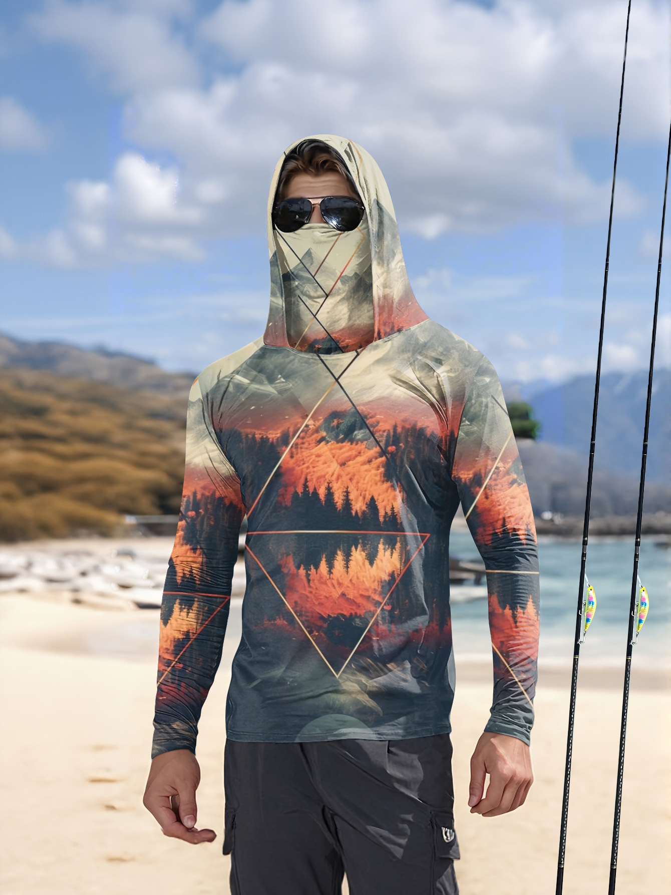 3D Printing Kpop - Sudadera de Pesca para Hombre con