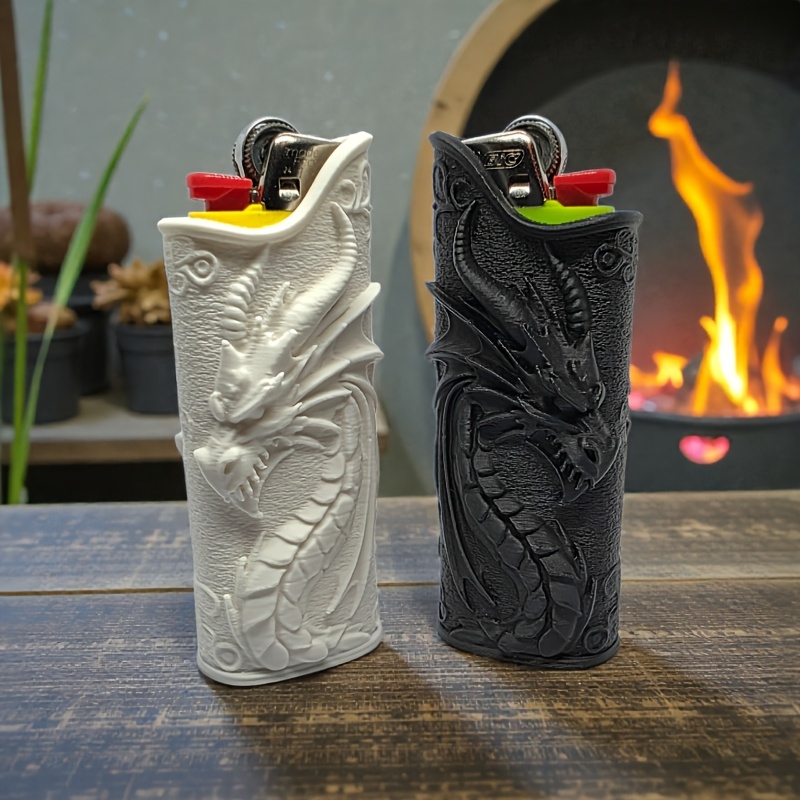 3D Printing Housing - Estuche para Encendedor con Dragón Gótico