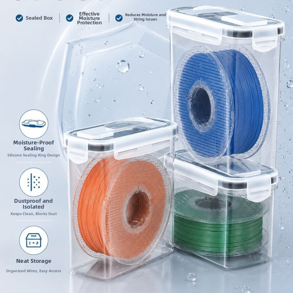 3D Printing With Pp - Contenedor de Filamento Transparente, Hermético y