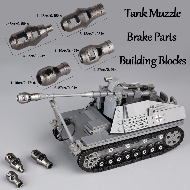 3D Printing Lego Bricks - MOC WW2 cañón de tanque militar,