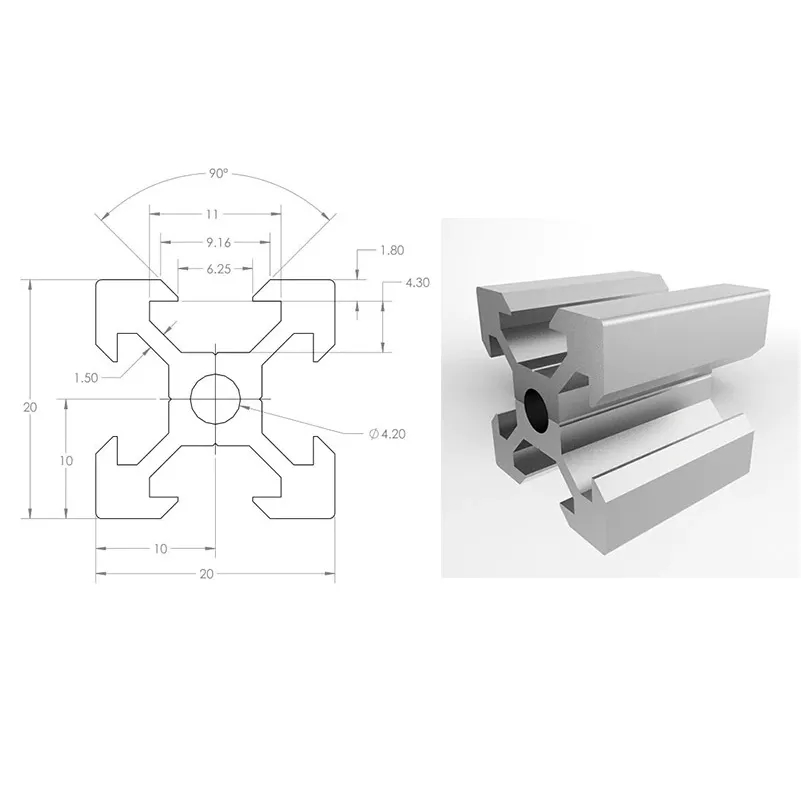 2 Piezas de Perfil de Aluminio - V Slot Aluminum Extrusion reseña y precio