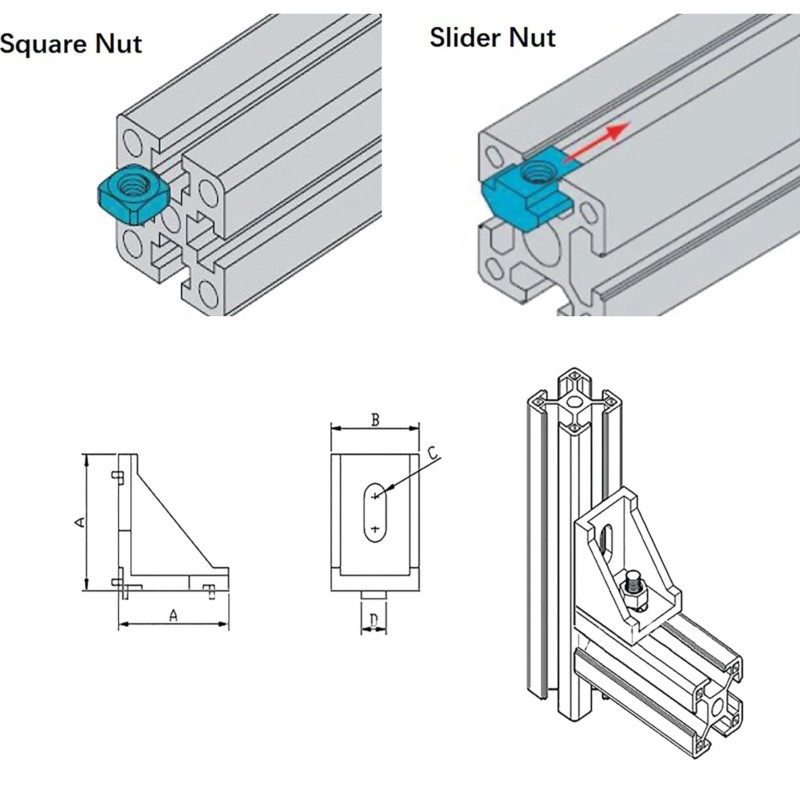 Ranura en T 2040 negra, extrus - V Slot Aluminum Extrusion reseña y precio