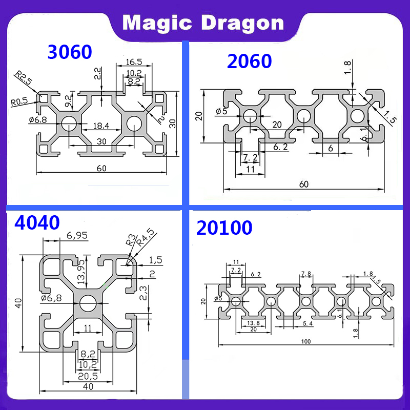 UE 2020 2040 2060 3030 3060 40 - V Slot Aluminum Extrusion reseña y precio