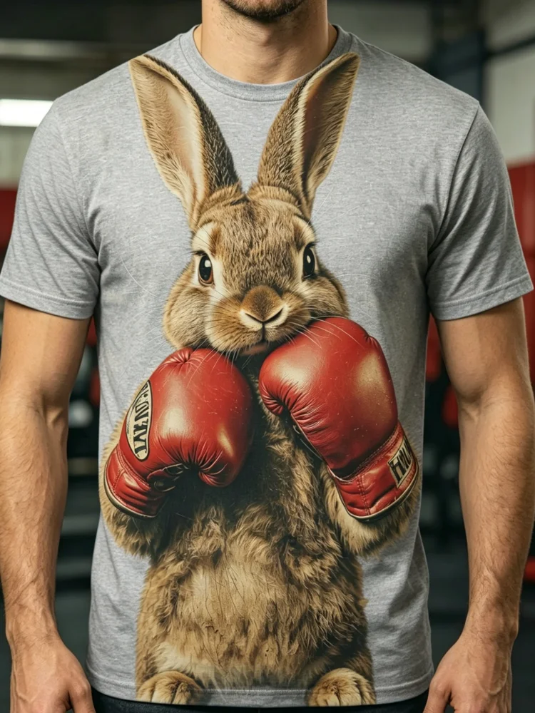 Camiseta de hombre con estampa - 3D Printing Rabbit reseña y precio