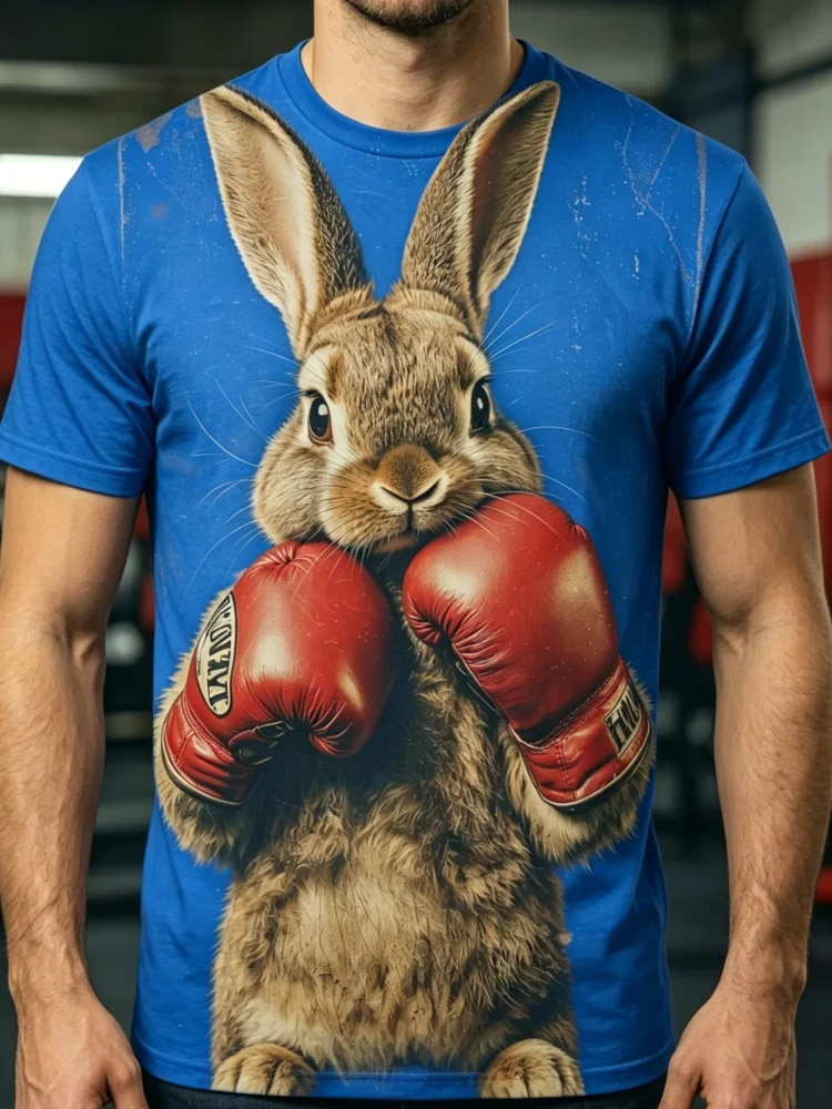 Camiseta de hombre con estampa - 3D Printing Rabbit reseña y precio
