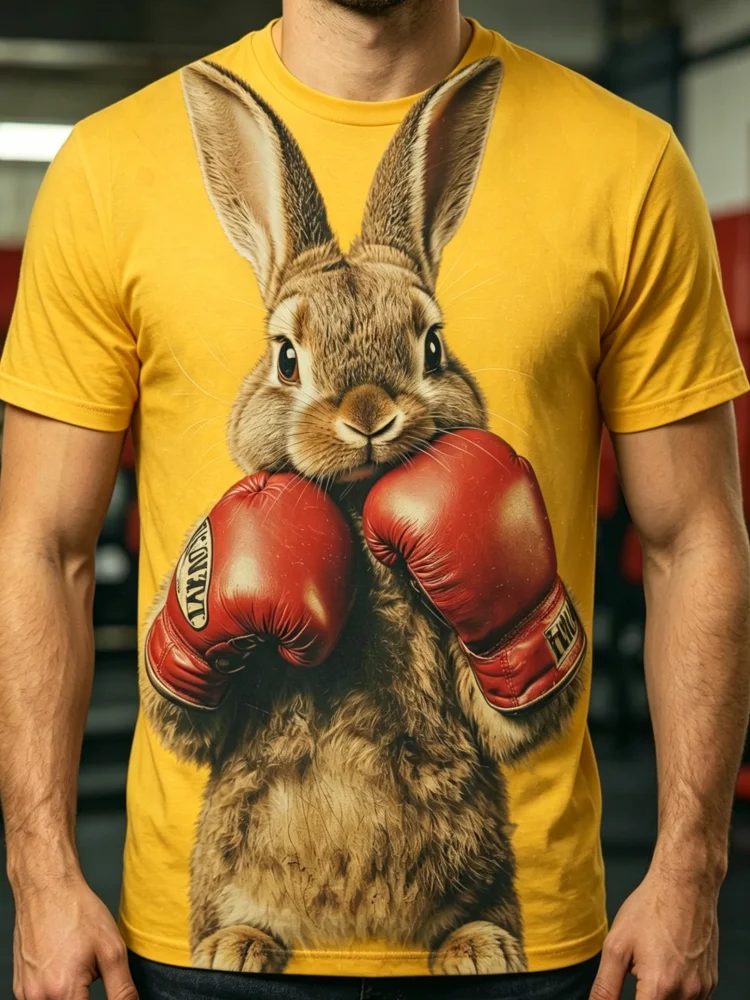 Camiseta de hombre con estampa - 3D Printing Rabbit reseña y precio
